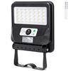 Aigostar Lampione stradale Led 50W Nero con pannello solare IP65 Bianco freddo 6500K con sensore crepuscolare e di movimento Aigostar