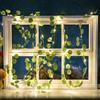 Aigostar Catena decorata con foglie di eucalipto a energia solare 50 Led 5 metri Bianco caldo Aigostar