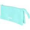 DOHE - Astuccio scolastico triplo - 3 scomparti, portapenne multiuso, misure 23 x 12 x 2,5 cm, chiusura a cerniera, realizzato in poliestere resistente - Serenity verde, Verde, 23x12x2,5 cm, Tripla (3
