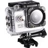 Bewinner Action Camera Mini DV Sport Camera Impermeabile Esterno 30M Fotocamera subacquea Bicicletta Sport DV Action Camera Camcorder per Escursioni All'aperto Nuoto Sci (Argento)