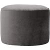 icon Milano Pouf Poggiapiedi, Grigio Scuro, Velluto, Poltrona Sacco con Riempimento Incluso, Pouf Sacco, Camera da Letto, Soggiorno, Mobili Soggiorno