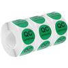 QUARKZMAN Etichette Adesive Di Approvazione Qc 25mm Verdi 3 Rotoli 1500 Pz | 1, per Inventario, per Magazzino