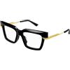 BOTTEGA VENETA Occhiale da vista Bottega Veneta BV1243O col. 001 black gold transparent
