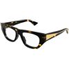 BOTTEGA VENETA Occhiale da vista Bottega Veneta BV1279O col. 002 havana crystal transparent