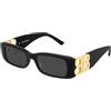 BALENCIAGA Occhiale da sole Balenciaga BB0096S col. 001 black gold grey