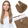 Elailite Extension Biadesive Capelli Veri Biadesivo Qualita Migiorata Lunga Durata 20 Fasce Tape Extensions Adesive senza Clips 40g/Set 100% Remy Human Hair Naturali (30cm #6 Castano)