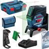 Bosch Professional 12V System Livella Laser GCL 2-50 CG (batteria 12 V, laser verde, da interno, con app, supporto, raggio d'azione visibile: fino a 20 m, in L-BOXX)