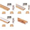 3m 3metri 1506LE 15x6mm PROFILO ALLUMINIO EFFETTO LEGNO PER STRISCE LED BARRA