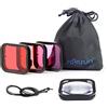 SOONSUN Confezione da 4 filtri subacquei per custodia impermeabile ufficiale per GoPro Hero 7 6 5 nero,rosso, rosso chiaro, 5x filtri macro close-up,correzione colore per fotografia subacquea e video