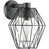 Eglo Leuchten my light Applique Canove moderna nera stile vintage da esterno IP44 1XE27 97226/20