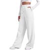 ZYPAINIY Larghi Pantaloni Palazzo Donna Estivi Coulisse Elastico Vita Alta Tasche Comodi Lunghi Leggeri Yoga Pantalone Traspiranti Sportivi Spiaggia Joggers Pantaloni Della Tuta da Donna da Yoga con Tasche