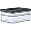 Mepal - Duo di Contenitori da Frigo per Colazione Omnia - da Frigo a 2 Strati per Conservare Salumi e Formaggi - Impilabili - Conservazione e Organizzazione - 500 ml e 1200 ml - Black