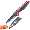 Westmark Coltello per verdure/per sbucciare, Lunghezza lama: 8 cm, Con protezione per la lama, Acciaio inox/Plastica, Antracite/Rosso, 14522280