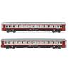 Rivarossi Hr4355 FS Confezione da 2 unità UIC-Z1 Ricostruito 2A Classe Frecciabianca Modello Fegato Ferrovia Materiale Rotabile, Carrozze