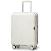 WITTCHEN Valigia da Cabina Trolley Bagaglio a Mano Valigia a rotelle Valigia piccola Trolley guscio duro in policarbonato resistente 4 ruote gemelle TSA serratura a combinazione GL Style bianco