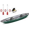 Gumotex Canoa Gonfiabile Palava Verde 043959-G (13/11C) + 2 Remi + Pompa GUMOTEX