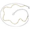 Engelsrufer Twin Moonlight - Cavigliera da donna, bicolore in acciaio inossidabile, argento, oro, lunghezza regolabile, senza nichel, adatta per chi soffre di allergie, 22 cm, Acciaio inossidabile