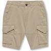 KIDS ONLY KOBMAXWELL Cargo Short Pnt Noos, Pantaloncini Cargo Bambino, White Pepper,