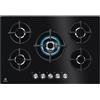 ELECTROLUX KGG75372K SERIE 600 ON GLASS PIANO COTTURA DA INCASSO 75CM 5 FUOCHI A GAS COLORE NERO - PROMO