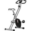 SPORTNOW Cyclette Pieghevole Magnetica a 8 Livelli con Display LCD, Rotelle e Sellino Regolabile, Grigio e Nero