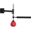 HOMCOM Speed Bag a Parete per Boxe e MMA ad Altezza Regolabile con Asta, Acciaio e PU, 79x72x20 cm, Rosso