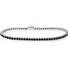 LUXURY MILANO Bracciale tennis Luxury Milano in argento rodiato con zirconi neri 2,5mm. Scegli la misura tra quelle disponibili
