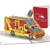 design3dkarten Carrellino di salvataggio, per infermieri, soccorso, sanitari, sanitario di emergenza, RTW, biglietto pieghevole 3D, biglietto pop-up, biglietto di auguri, biglietto regalo