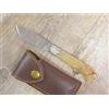 COLTELLO SARDO COLTELLO 18 CM SARDEGNA SARDO ARBURESA DAMASCO MANICO corno DI muflone grezzo