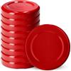 KADAX Tappo a vite per bicchieri, tappo di ricambio da 38 mm, coperchio Twist-Off in metallo, coperchio per barattoli di conserve, bottiglie e vasetti di vetro (10 pezzi, rosso) (K5128)