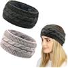 DKDDSSS 2 Pezzi Fasce per Capelli Invernali Donna All'uncinetto Caldo Inverno Fasce in Maglia per Capelli, Fascia Capelli Donna Inverno, Fascia Elastica Dei Capelli, Fascia Invernale