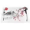 NIBABAEU Tovagliette in tessuto 1-6 set giapponesi Fuji Hill Flower lavabili in PVC per tavolo da pranzo, adatte per cucina termoisolante, antiscivolo, ecologici, 30 x 45 cm (4 pezzi)