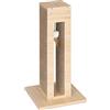 Navaris Palo Tiragraffi per Gatti in Cartone - Albero Graffiatoio con Base in MDF - Tira Graffi e Gioco - Paper Scratch Cat Tree 61.5x30x30cm - Legno