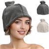 JEMIDI Cappello da Sauna - Cappello Sauna da Casa o SPA - Accessori Sauna Taglia Unica - Cappello Morbido in Spugna 100% Cotone - Unisex Grigio Scuro