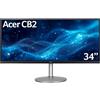 Acer Acer CB2 CB342CUSEMIPHUZX WQHD IPS HDMI Monitor PC 86,4 cm [34] 3440 x 1440 Pixel UltraWide Quad HD LED Argento (CB342CUSEMIPHUZX WQHD IPS HDMI) UM.CB2EE.018