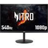 Acer Acer NITRO XV2 UM.FX2EE.F02 Monitor PC 61,2 cm [24.1] 1920 x 1080 Pixel Full HD LED Nero (61cm 24.1 ZeroFrame IPS 540Hz 16:9 1ms/0.5ms[GTG Min.] 400nits 2xHDMI DP MM Audio out HDR400 FreeSync Premium UK MPRII Black H.cabl) UM.FX2EE.F02