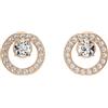Swarovski Orecchini Creativity Circle, bianco, Placcato oro rosa