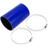 A ABSOPRO 1 Set Tubo in Silicone per Auto Nero Blu Lunghezza 150mm/5.91 Diametro Interno 90mm/3.54 con Morsetti Tubo Refrigerante Universale
