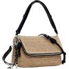 Desigual, BAG_HALF LOGO RAFFIA_VE Donna, bianco
