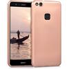 kwmobile Custodia Compatibile con Huawei P10 Lite Cover - Back Case Morbida - Protezione in Silicone TPU Effetto Metallizzato oro rosa metallizzato