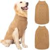 Mihachi Maglione a collo alto per cani, maglione invernale per cani, abbigliamento classico, lavorato a maglia, con foro per guinzaglio, per la stagione fredda