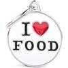 My Family Medaglietta per Cane Personalizzata Made in Italy. Cerchio Medio I Love Food. Targhetta Cane con Incisione Gratis. Smaltata a Mano in Metallo. Collezione Charms