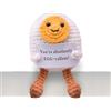Mwmoeen Pocket Hug Uovo all'uncinetto, regalo positivo per uovo di fortuna, ideale come regalo di Pasqua