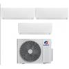 Gree Condizionatore Climatizzatore Gree Trial Split Inverter R-32 Modello Pular 9000+9000+18000 BTU Wi-Fi Integrato Con GWHD(24)NK6LO