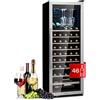 KLARSTEIN Cantinetta Vino, Cantinetta Vino Refrigerata a Zona Singola per Interno/Esterni, Frigo Bar, Cantina Vino con Vetrina, Mini Bar con Protezione UV, Frigo Vino Touch, 4-18°C, 46 Bottiglie