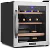 KLARSTEIN Cantinetta Vino, Cantinetta Vino Refrigerata a Zona Singola per Interno/Esterni, Frigo Bar, Cantina Vino con Vetrina, Mini Bar con Protezione UV, Frigo Vino Touch, 4-18°C, 12 Bottiglie