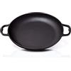BBQ Nerd© Padella per paella in ghisa Ø 36 cm (6 persone) Padella antiaderente con fondo piatto per paella tradizionale spagnola Padella in ghisa per barbecue, braciere e fornelli incl. induzione
