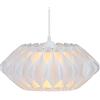 kwmobile Lampadario Puzzle DIY Candelabro Piatto Ø 25cm x 16,7cm - Paralume per Lampada a Sospensione - Illuminazione Interni Design Moderno - Bianco