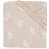 Jollein Lenzuolo con angoli elasticizzati in jersey, per la culla - Twig, Wild Rose - 60 x 120 cm - 100% cotone - Lenzuolo con angoli - Beige con rami rosa antico