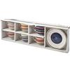 Home 731310 100 Righe Set 6 Tazze Te, con Piattino, Stoneware, cc250