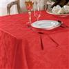 RICAMI FIORENTINI BALDI Tovaglia con tovaglioli, fiandra di cotone 100% LONDRA. Made in Italy (Quadrata cm 170x170 con 8 tovaglioli - rosso)